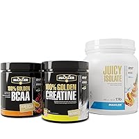 Maxler Micronized Creatine Monohydrate (Unflavored), BCAA Powder (Fruit Punch) & Juicy Isolate Protein Powder (Pineapple)