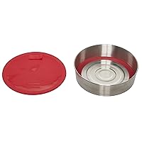 Instant Pot Lid and Removable Official Round Cook/Bake Pan with Lid & Removable Base, 7-inch, 32 ounce capacity, Red
