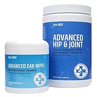 Pet MD Advanced Ear Wipes + Advanced Hip & Joint