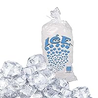Perfect Stix Icebag10TT-50 Ice Bag with Twist Tie Enclosure, 10 lbs (50/Pk), Clear