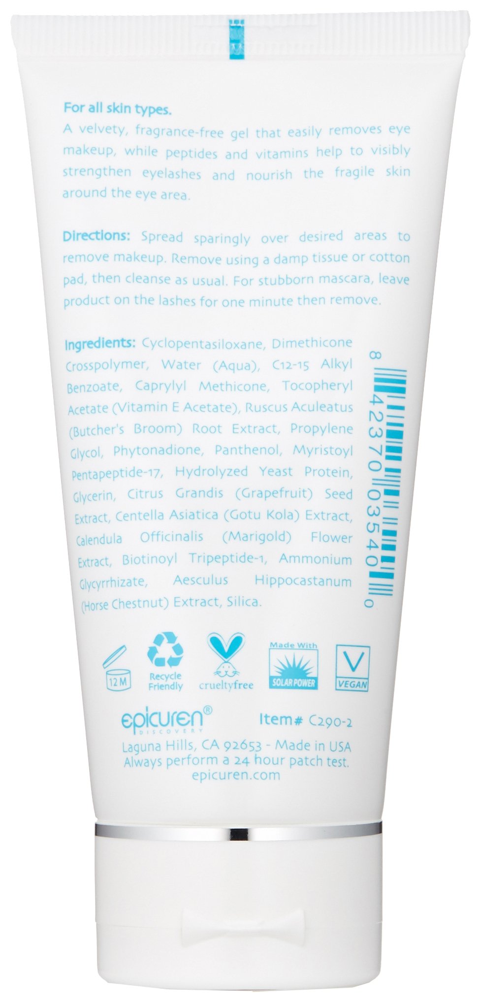 Epicuren Discovery Crystal Clear Eye Makeup Remover, 2.5 oz.