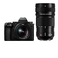 Panasonic LUMIX S5IIX Mirrorless Camera (DC-S5M2XKK) with LUMIX S PRO 70-200mm F4 Telephoto Lens (S-R70200)