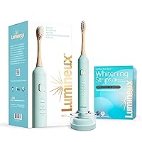 Lumineux Teeth Whitening Strips (21 Pack) & Electric Bamboo Toothbrush