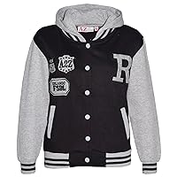 Unisex B.B Hooded R Fashion FOX Jacket Varsity Baseball Style Coat Long Sleeves New Casual Fashion For Girls Boys