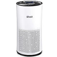 LEVOIT Air Purifiers for Home Large Room With Air Quality Monitor, Quiet Odor Eliminators for Bedroom, 3-in-1 Filter, Auto Mode, Cleaner for Allergies, Pets, Smoke, Mold, Pollen, Dust, LV-H133, White