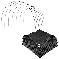Greenhouse Hoops for Raised Beds and 60% Shade Cloth 6x12 ft with Grommets UV Resistant for Patio Canopy Garden Pergola Greenhouse RV Chicken Coop Barn Kennel