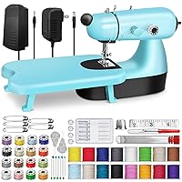 Mini Sewing Machine, Upgraded Electric Sewing Machine with Sewing Bag, Expansion Board, LED Light, Fast Stitch Suitable for Clothes,Jeans,Cutains,DIY Home Travel