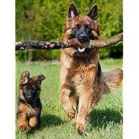 Notebook: German Shepherd Dog Dogs Puppy Puppies 8.5” x 11” 150 Ruled Pages