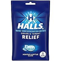 HALLS Relief Mentho-Lyptus Cough Drops, 30 Drops