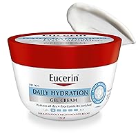 Daily Hydration Gel Cream, Fragrance Free Body Moisturizer for Dry Skin, Enriched With Provitamin B5 and Sunflower Oil, 12 Oz Jar