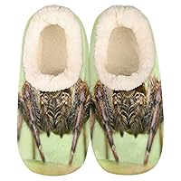 Pardick Jumping Spider Womens Slipper Comfy House Slippers Fuzzy Slippers Warm Non-Slip Slipper Socks Soft Cozy Sole Slippers for Indoor Home Bedroom