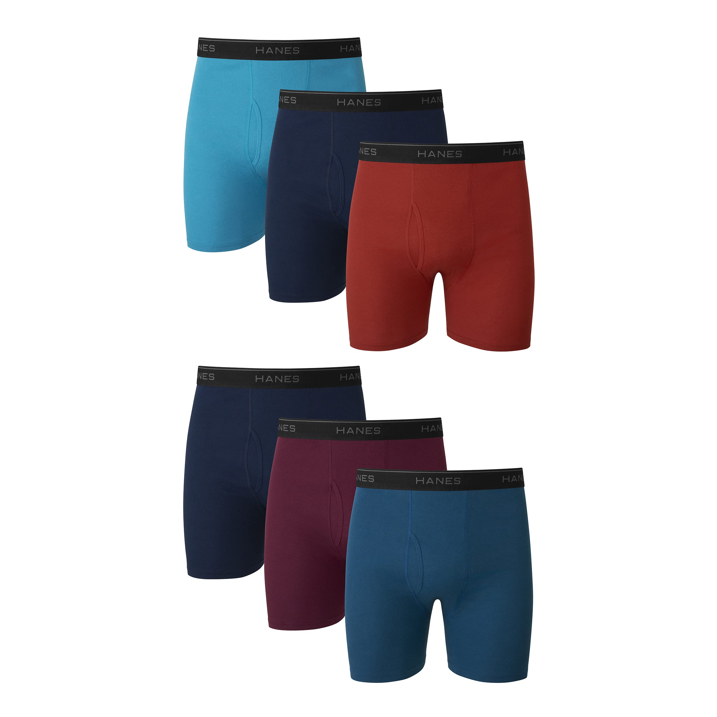 Hanes Boxer Briefs, Cool Dri Moisture-Wicking Underwear, Cotton No-Ride-up for Men, Multi-Packs Available