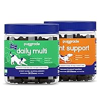 PupGrade 2-Pack Daily Multivitamin & Joint Support Supplement for Dogs - All-in-One Formula for Digestive, Immune System, Joint Relief, Skin & Coat Health - Made in USA - 90 Chews Total