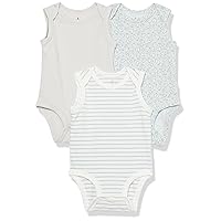 Amazon Essentials Unisex Babies' Cotton Stretch Jersey Sleeveless Bodysuit (Previously Amazon Aware), Pack of 3