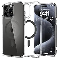 Spigen Magnetic Ultra Hybrid MagFit Designed for iPhone 15 Pro Case, [Compatible with MagSafe] [Anti-Yellowing] [Military-Grade Protection] Compatible with MagSafe (2023) - Graphite