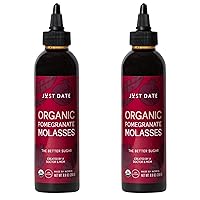 Just Date : Just Pomegranate Syrup : Organic Pomegranate Molasses | Two 8.8 OZ Squeeze Bottle I Low-Glycemic, Vegan, Paleo