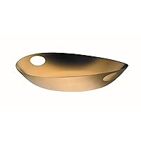 Mepra 25010222 Due Ice Oro Fretworked Bowl 22 cm Brushed Gold Finish, Dishwasher Safe