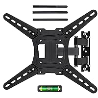 TV Wall Mount TV Bracket: TV Mount for 26-55 Inch LED OLED 4K Flat or Curved Screen Smart TVs or Monitors with Full Motion Articulating Arms Swivels Tilts Extension | Max Vesa 400x400mm Up to 88Lbs