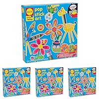 ALEX Toys Little Hands Pop Stick Art Craft Kit, Create Cute Animal and Flower Puppets, Allows Children to be Creative and Use Their Imagination, for Ages 3 and up (Pack of 4)