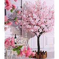Artificial Cherry Blossom Trees Handmade Light Pink Tree with Base Indoor Outdoor Home Office Party Wedding (6FT Tall/1.8M)