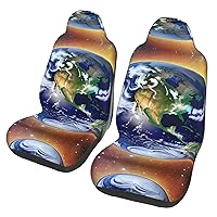 Cosmic Earth Car seat Covers Front seat Protectors Washable and Breathable Cloth car Seats Suitable for Most Cars