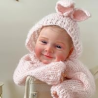 TERABITHIA 19Inches Soft Cuddly Body Sweet Smile Realistic Reborn Baby Doll Painted Hair Real Life Newborn Baby Collectible Art Dolls for Girls, Safe for Kids Age 3+