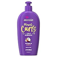 Aussie Miracle Curls with Coconut Oil, Paraben Free Detangling Milk Treatment, 6.7 fl oz