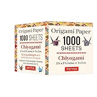 Origami Paper Chiyogami 1,000 sheets 2 3/4 in (7 cm): Tuttle Origami Paper: Double-Sided Origami Sheets Printed with 12 Designs (Instructions for Origami Crane Included)