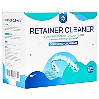 Retainer & Denture Cleaner Tablets (240 count) - Dental Aligner, Mouth & Night Guards, False Teeth Cleaning