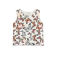 Girls Clothes Size 8 Kids Toddler Baby Girls Spring Summer Butterfly Print Sleeveless Vest Clothing Girls Stripped Top