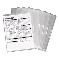 Smead Organized Up Poly Translucent Project Jacket, Letter Size, Clear, 5 per Pack (85751)