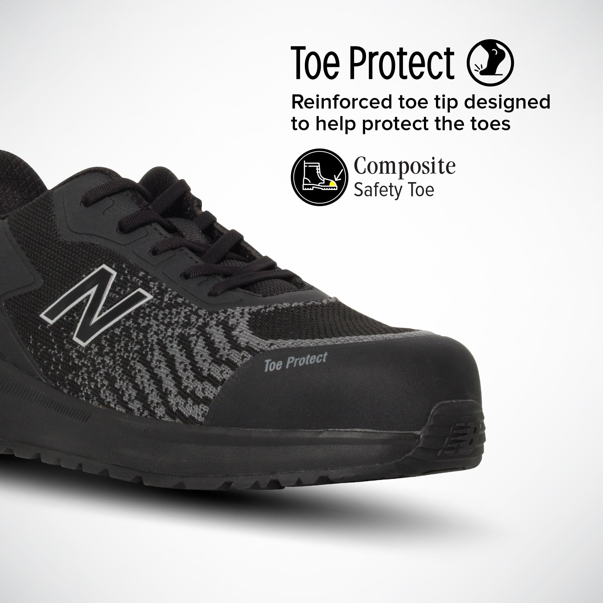 New Balance Men's Composite Toe Speedware Industrial Boot, Black, 9 Wide