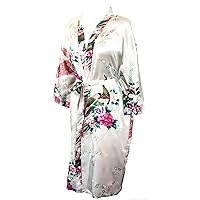 Kimono robe long 16 colors PREMIUM Peacock bridesmaid bridal shower womens gift