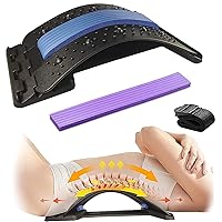 Back Stretcher with, Chest Expander, Lumbar Back Pain Relief Device, Multi-Level Back Massager Lumbar, Pain Relief for Herniated Disc, Sciatica, Scoliosis