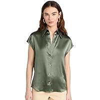 Vince Women's Cap Sleeve Ruched Back Blouse