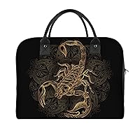 Golden Cool Scorpio Large Crossbody Bag Laptop Bags Shoulder Handbags Tote with Strap for Travel Office