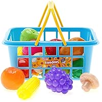 Casdon Fruit & Veg. Assorted Toy Basket with Fruits & Vegetables for Children Aged 2+. Perfect for Playing Shops