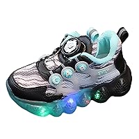 Kids LED Sneakers for Boys HookLoop Low Light Up Shoes LED Girls USB Recharging Light Shoes Light Board Shoes