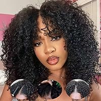 Beauty Forever Kinky Curly U Part Wig 4x1 inch Small Leave Out Human Hair Wigs for Women,Curly Upgrade U Part Wig Glueless No Leave Out Clip In Wig 150% Density Natural Color 18 Inch