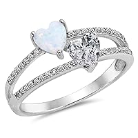 CHOOSE YOUR COLOR Sterling Silver Heart Ring