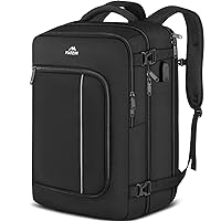 MATEIN Carry on Backpack for Airplanes, Underseat 40L Travel Backpack Personal item Size with Shoe Bag, TSA 17 inch Travel Backpacks for Men Airline Flight Approved Bag, Black