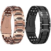 Magnetic Copper Bracelets for Men, Ultra Strength Magnet Bracelet Jewelry Gifts with Sizing Tool