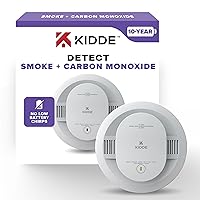 Kidde Smoke & Carbon Monoxide Detector, 10-Year Battery Powered, LED Warning Light Indicators