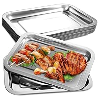 BESTOYARD 10 Pcs Sheets Bakeware Metal Serving Tray Non Stick Baking Pan Toaster Oven Pans Vinyl+letters Gold Roasting Pan Kitchen Baking Pans Square Plate Food 201 Stainless Steel