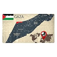 Non-Slip Bathtub Mats Israel Map and Gaza Strip Country Location Prints Soft Bath Tub Bathroom Shower Mat for Baby and Adults, Machine Washable