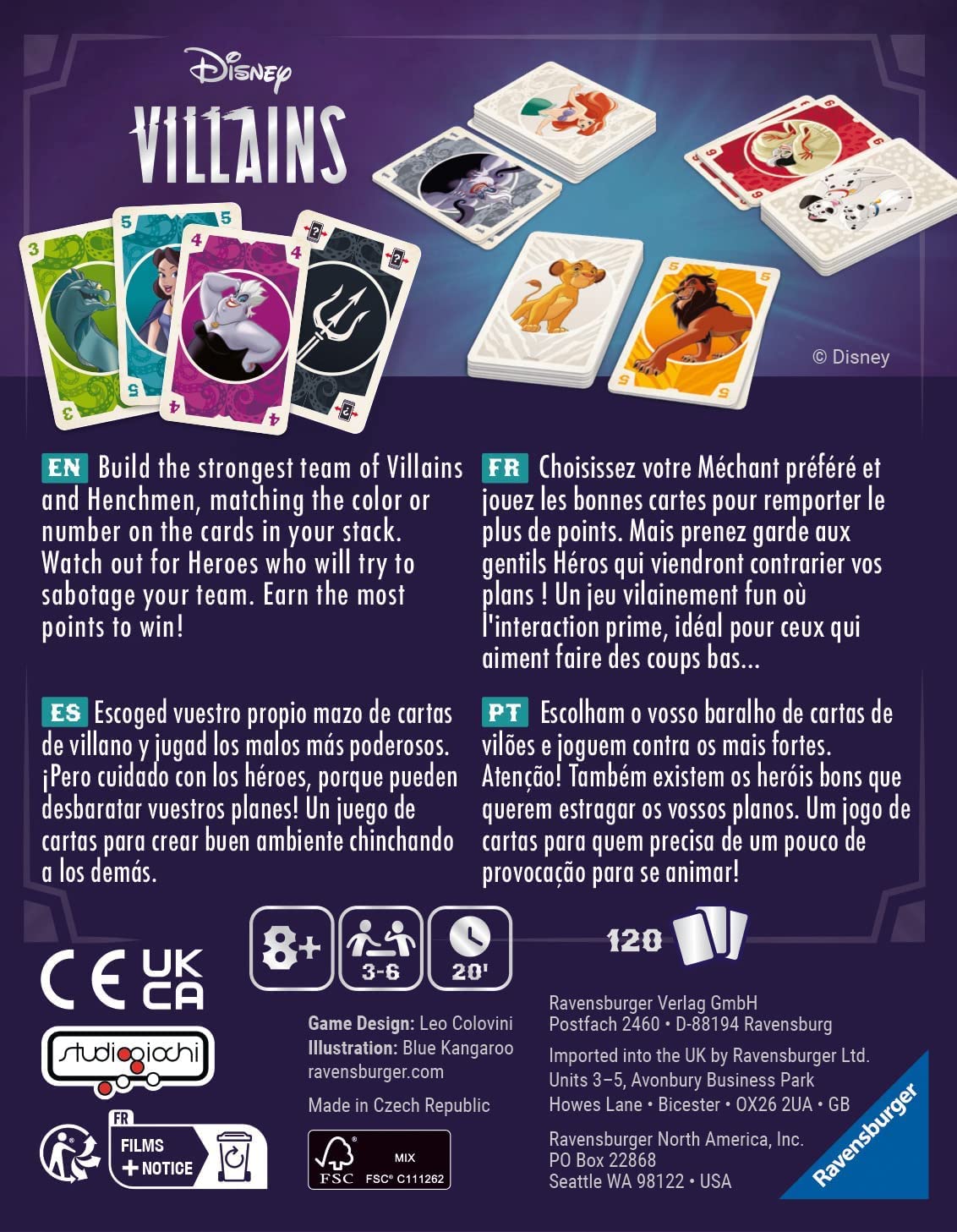 Ravensburger Disney Villains The Card Game – A Wickedly Fun Card Game for Boys and Girls Ages 8 and Up