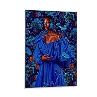 Wqyddy Painter Kehinde Wiley Floral Figure Portrait Painting Art Poster Canvas Poster Wall Art Decor Print Picture Paintings for Living Room Bedroom Decoration Frame-style 12x18inch(30x45cm)
