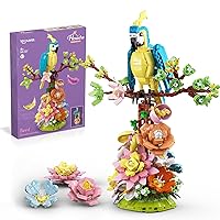 Flowers and Parrot Building Set- 1162pcs, Compatible with Lego Flower, Cute Bird and Succulent Botanical Collection Set,Nice Gift for Her or Him for Mother’s Day and Anniversary