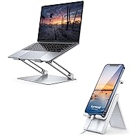 Lamicall Adjustable Cell Phone Stand & Adjustable Laptop Stand