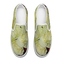 Yellow Flowers(8) Women's Slip on Canvas Non Slip Shoes for Women Skate Sneakers (Slip-On)